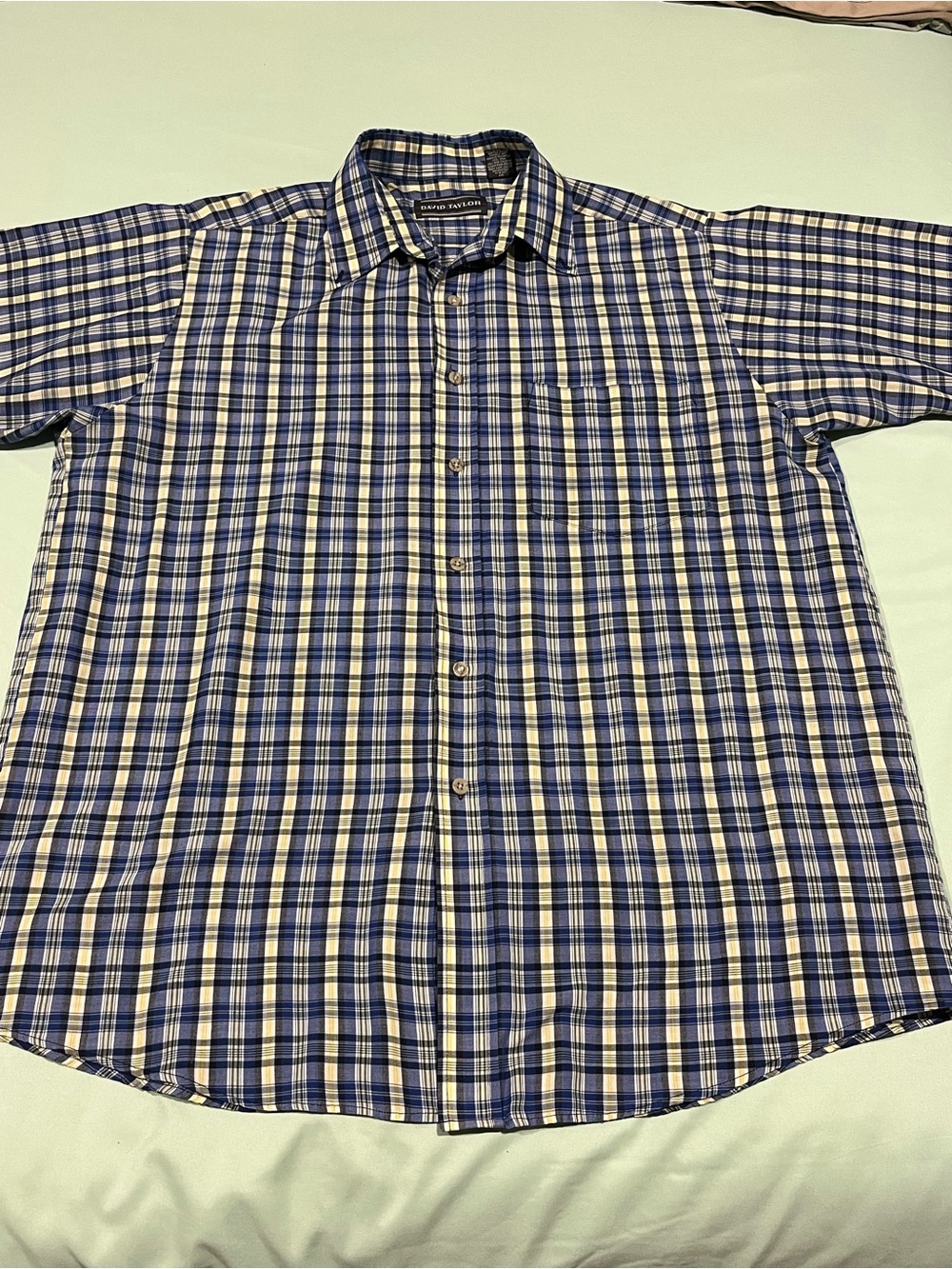 Vintage David Taylor button up plaid shirt, L